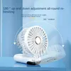 Elektrik Fanları Elektrikli Mini Fan Taşınabilir Handheld Fan Şarj Edilebilir Dijital Ekran Fan Kamp Office için USB Katlanabilir Sessiz Klima D240429