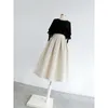 Signe 2024 Spring and Autumn Fashion Slim Jacquard Fluffy Skirt Temperament Temperale Flesh da donna Copritura unica Half L461