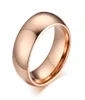 Anel de casamento 8mm de ouro rosa abobadado masculino tungstênio anel de banda de ervas daninhas para homem e mulher6807983