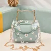 Shoulder Bags Chain Transparent Crossbody Handbag Daisy Pattern Messenger Portable Casual With Inner Pouch Gift Fashion For Women Waterproof
