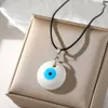 Klassieke kalkoen boze ogen ketting voor vrouwen mannen 30 mm kleurrijke glazen blauw oog hangende kettingen feest sieraden