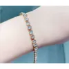 Armband Swarovski Designer Frauen Original Qualität Luxus Mode Armreif Einfaches Tennisarmband Personalisierte Runde Knopf Einreihen Diamantarmband