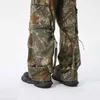 Erkek pantolon nomei Streetwear Camo Casual Yaz Yeni 2024 Mens Kargo Büyük Cep Sıcaklığı Düz ​​Geniş Bacaklar Pantolon WA4408 Q240429
