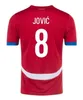 Serbia Soccer Jersey 2024 Euro Cup Srbija Equipo Nacional a casa fuera Sergej Mitrovic 2010 Retro Football Shirts Kit Vlahovic Pavlovic Tadic Milenkovic Zivkovic