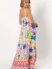 Casual Dresses Imcute Women Y2k Graphic Midi Dress Cute A Line Graffiti Print Long Cami Flowy Ruffle Sundress Vintage Clubwear