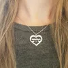 Free Box Custom Hebrew Name Necklace Stainless Steel Sweater Chain Heart Pendant Necklace Women Je Jewelry Gifts 240415