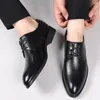 Casual Shoes British Style oryginalny skórzany skórki Bankiet Formalny dojazd do pracy biznesowy ślub pana młodego pana młodego