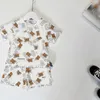Trendy brand baby toddler set new short sleeved for boys girls newborn baby clothes sets fashion kids T-shirt shorts 66-100CM CSD2404303