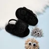 Sandalen Hot verkopen Soft Soled ademende babyschoenen 0-18 maanden eenvoudige elastische wandelschoenen Indoor Babyschoenen Anti slip fur sandalsl240429