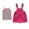 Set di abbigliamento Summer Girls 2 PCs Set Toddler Shorts Shorts Shorts Swits Suit Childre