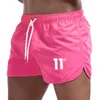 Herrbadkläder 2017 Summer Mens Brand Shorts Tryckt stranddräkt Sexig relä Låg midja andningsbar Q240429
