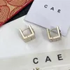 Premium 18k Gold-Plated Earrings Brand Designer New Fashionable Charming Womens High-Quality Earrings High-Quality Square Boutique Earring Box