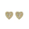 Chine fabricant Crystal Love Heart Shape vis Back Back Boucles d'oreilles micro Moisanite