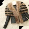 Womens Fur Faux Autumn Winter Coat Jacket Female Slim Fit Pu Leather Coats Fluffy Outerwear Jackets 211019 Drop Delivery Apparel Cloth DHWKV