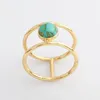 Cluster Rings S 9 2 5 Ring Vintage Natural Blue Turquoises For Women/Men Antique Double Layer Finger Jewelry
