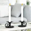 Kerzenhalter 4 PCs Taper Halter Candlestick Kerzenlichtstand für Halloween -Weihnachtsfutterraumdekoration