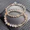 Braccialetti Link 8mm naturale naturale in quarzo in quarzo Bracciale Crystal Gemstone Gioielli Reiki Guarigione per le donne 1PCS