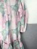 Robes décontractées Halo Dyeing Femmes Robe de chemise Collier de remin-dow