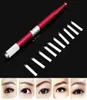 Whole1pcs Stickerei Eyebrow Tattoo Manual Pen 10pcs 7 Nadel Augenbrauen Microblading New Professional Tattoo Eyebrow Supply K6983636