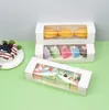 Rechteck transparente Fensterverpackungsbox Süßigkeit Dessert Backkuchenbox für Hochzeit Geburtstag Taufe Party Geschenkbox