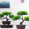 Fleurs décoratives vertes vertes polyvalentes artificielles arbre intérieur projette une durabilité durable plante en pot