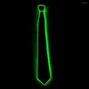 Bow Ties Stage Props Uniform DJ Bar Club El Wire Neon For Men Business Wedding Suits Party Glowing Tie Lys LED Neck