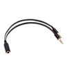 New Splitter Headphones Jack 3.5 Mm Stereo Audio 2 Male To 1 Female Cable Adapter Microphone Plug for Earphone Portable