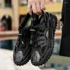 Casual Shoes Summer Breathable Leather Hollow-out Comfortable Men Sneakers Walking Mesh Mens Waterproof Outdoor Sandals