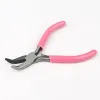 Niedliche Pinkfarbe Griff Anti-Rutsch-Spleißen und Fixierkabine Werkzeuge Ausrüstung Kit für DIY-Schmuckzubehör Design LL LL