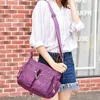 Bag 1PC tvättade Oxford Ladies Shoulder Slung Canvas Fashion Casual Waterproof Nylon Women Messenger Crossbody Bolso Mujer