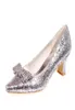 Sandali tacchi medi paillettes women scarpe bling puntata con tacco da ballo da ballo da sposa da sposa da donna con Bowknot WM0X9897754