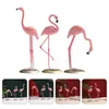 Figurine decorative 3 pezzi ornamenti decorazione desktop decorazione flamingo figurina display giardinaggio resina adorabile statuette statuette