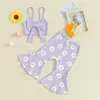 Ensembles de vêtements Toddler Girl Vêtements 18 24 mois 2T 3T 4T 5T RIBBED TOINT MIGN BOE Cami Top Top Daisy Pantalon évasé