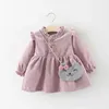 Girl's Dresses 2PCS Baby Girl Clothes Autumn And Winter Corduroy Dress Sweet And Cute Princess Dress Thick Warm Dress Baby Dress With Bag