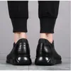Casual Shoes Men's Leather Spring Mane Business Soft-Soled Non-Slip Breattable All-Match Footwear Internal höjande 6 cm