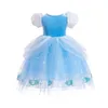 Costume de petite fille mignonne Costume Cendrillon pour filles habillent les vêtements halloween manches bouffées