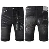 MENS DENIM Shorts Jeans Designer Jean Fashion en détresse Ripped Bikers Womens Denims Cargo for Men Black Pantal