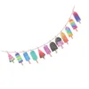 Robe de décoration de fête Summer pour les garçons suspendues drapeau à drapeau glacée Popsicle Banner Banners de vacances