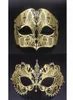 Partymasken Gold Metal Party Maske Phantom Männer Frauen filigree venezianische Maske Set Masquerade Paar Set Crystal Cosplay Prom Hochzeit 3986608