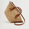 Leisure Willow Womens Basket Sac rattan Womens Fabriqué à la main Sac de plage d'herbe Sac de concepteur épaule CROSS SAG 240426