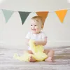 Party Decoration Bunting Wedding Banner Latte Hanging Garlands Cotton Triangle Flags Baby