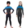 어린이를위한 2.5mm Neoprene wetsuit 열 전체 수영복 청소년 서핑 스쿠버 다이빙복 수중 자유로운 해변 세트 두꺼운 해변 240410