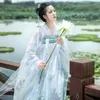 Ethnische Kleidung Grüne Hanfu weiblicher chinesischer Stil Frühling Sommer Neuer Erwachsener Retro chinesische traditionelle Stickstärkestudentin Performance Rock