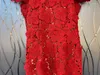 Sukienki swobodne najwyższej jakości długą koronkową sukienkę 2024 Wiosna jesień zima specjalne wydarzenie kobiety Allover szydełka haft bodycon