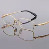 Lunettes de soleil Frames Titanium Square Lunes Frame Men Vintage Full Full Eyeglasse Myopie Myopie Optical Prescription Spectacles Gold Eyewear