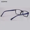 Güneş Gözlüğü Çerçeveleri 2024 Squre Gözlükler Retro Gözlükler Çerçeve Optik Reçeteli Gözlük Mavi Patchwork Business Man Gafas