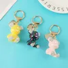 Keychains Lanyards 2022 Nieuwe 8 kleuren Crystal Bear Keychain Cartoon Rhinestone Animal Keychains Women Bag Charms Hanger Men Auto Key Ring Gift Q240429