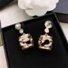 2024 Cclies Stud Hoop örhängen Pearl Diamond Drop Gold C Earring Designer för Woman Fashion Not Fade Silver Wedding Women Chanells Earings 12