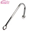 yutong ikoky en acier inoxydable crochet anal massage de la prostate bouchon de bout gay avec des jouets de dilator de balle pour hommes et femmes métal1454202