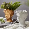 Vasen Blumenpotharz Vase Sukkulente Töpfe für Pflanzen Statue Pflanzgefäß Dekor Dekorative Haus menschlicher Kopf Figur Nordic